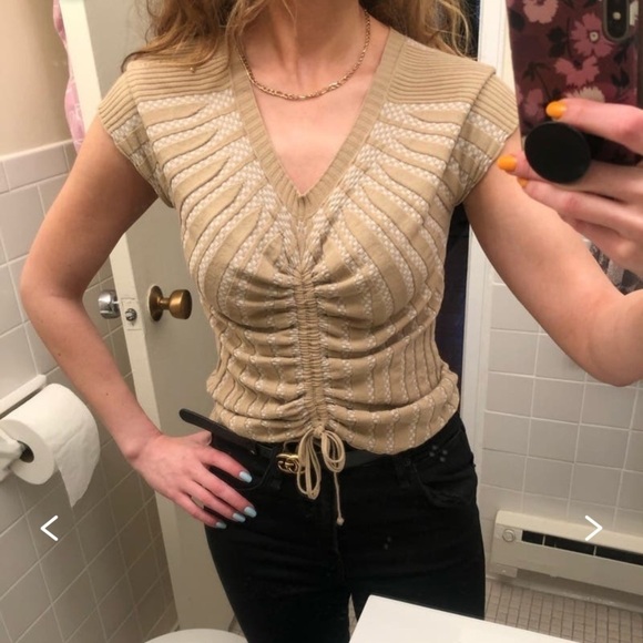 Emporio Armani Bi-Color Ribbed Top - Picture 3 of 5